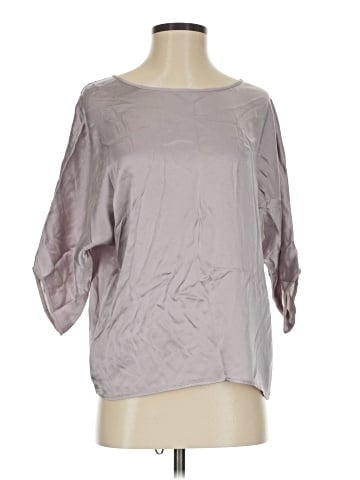 Vince. 3/4 Sleeve Silk Top (view 1)