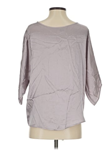 Vince. 3/4 Sleeve Silk Top (view 2)
