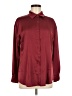 Unbranded Solid Burgundy Long Sleeve Blouse Size M - photo 1
