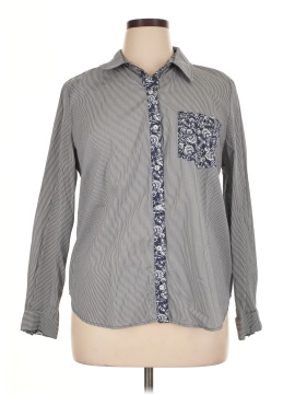 Susan Graver Long Sleeve Button Down Shirt