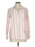 Per Se Stripes Pink Long Sleeve Blouse Size L - photo 1
