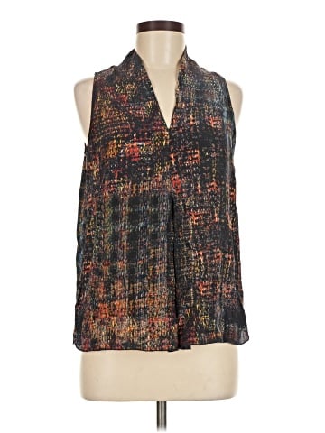 Ecru Sleeveless Silk Top (view 1)