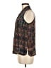 Ecru 100% Silk Tweed Black Sleeveless Silk Top Size M - photo 5
