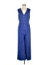 Shein 100% Polyester Solid Blue Jumpsuit Size L - photo 1