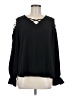 Cato 100% Polyester Black Long Sleeve Blouse Size M - photo 1