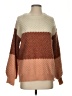 Bibi Color Block Brown Pullover Sweater Size S - photo 1