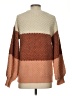 Bibi Color Block Brown Pullover Sweater Size S - photo 2