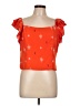 Sofia Jeans by Sofia Vergara 100% Polyester Orange Short Sleeve Top Size L - photo 1