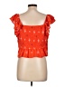 Sofia Jeans by Sofia Vergara 100% Polyester Orange Short Sleeve Top Size L - photo 2