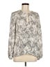 Parker 100% Silk Ivory Long Sleeve Silk Top Size M - photo 1