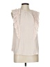 Joie 100% Polyester Ivory Sleeveless Blouse Size L - photo 1