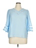 Shein 100% Polyester Blue 3/4 Sleeve Blouse Size XL - photo 1
