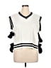 Cider 100% Acrylic White Ivory Sweater Vest Size 0X - photo 1