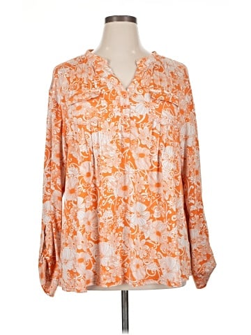 White Mark Long Sleeve Blouse (view 1)