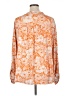 White Mark Floral Orange Long Sleeve Blouse Size XL - photo 2
