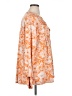 White Mark Floral Orange Long Sleeve Blouse Size XL - photo 4