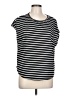 Shein Stripes Black Short Sleeve Top Size 12 - photo 1