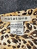 Notations 100% Polyester Animal Print Brown Short Sleeve Blouse Size M - photo 7