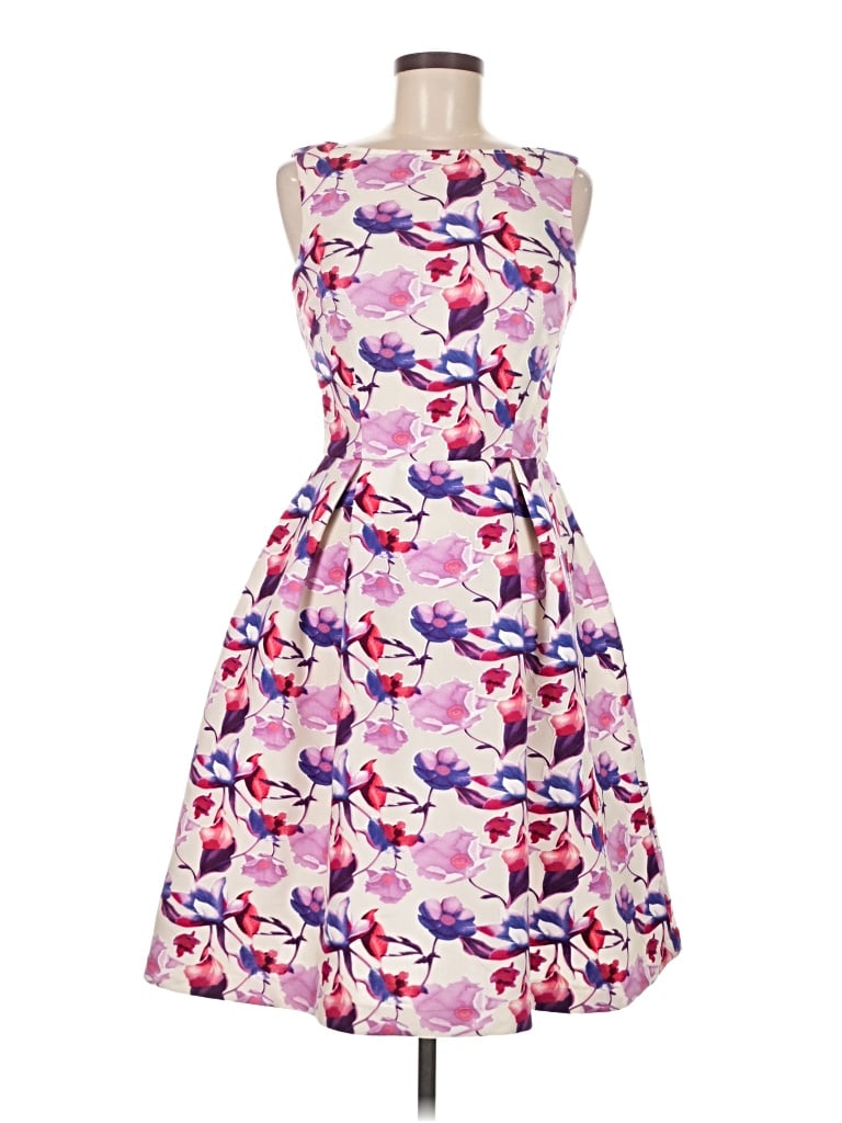 Pre-owned Teri Jon Cocktail Dress In Pink