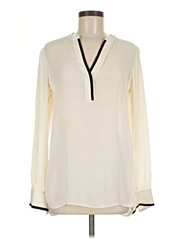Vince. Long Sleeve Silk Top (view 1)
