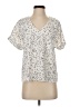 MELLODAY Stars Ivory Short Sleeve Blouse Size S - photo 1