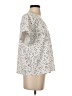 MELLODAY Stars Ivory Short Sleeve Blouse Size S - photo 4