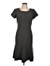 Sandra Darren Solid Gray Casual Dress Size 10 - photo 1