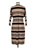 Madison Leigh Stripes Tan Casual Dress Size 8 - photo 2