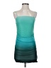 Assorted Brands 100% Polyester Color Block Teal Cocktail Dress Size S (estimated) - photo 1