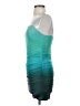 Assorted Brands 100% Polyester Color Block Teal Cocktail Dress Size S (estimated) - photo 5