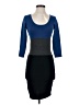Max Studio Color Block Blue Casual Dress Size S - photo 1