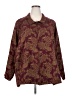 Ulla Popken Paisley Burgundy Jacket Size 24 - photo 1