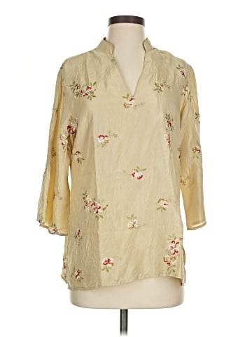Isabella Bird 3/4 Sleeve Silk Top (view 1)
