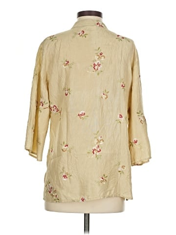 Isabella Bird 3/4 Sleeve Silk Top (view 2)