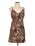 Polly Animal Print Brown Cocktail Dress Size 10 - photo 1