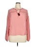 Velvet 100% Polyester Pink Long Sleeve Blouse Size XL - photo 1