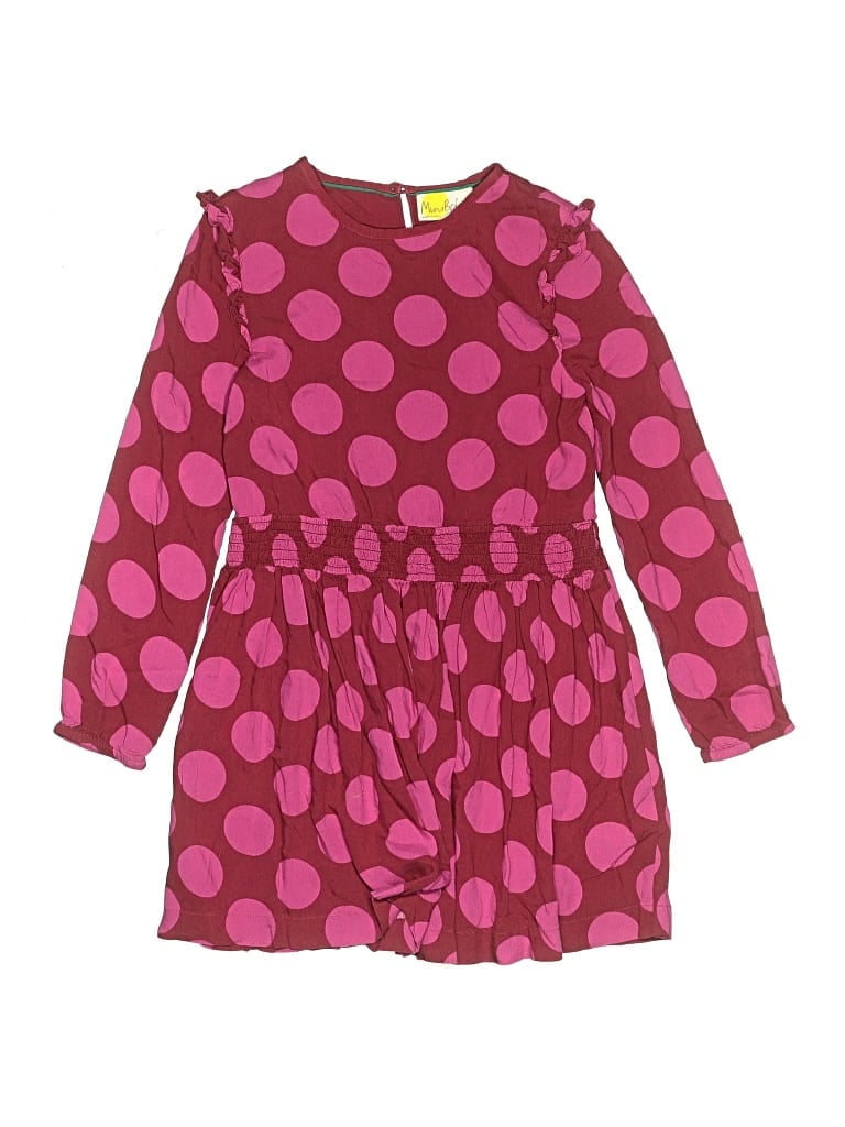 Pre-owned Mini Boden Kids' Dress In Burgundy