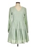 Assorted Brands Solid Green Casual Dress Size XS - photo 1