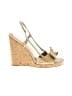 Stuart Weitzman Gold Yellow Wedges Size 10 - photo 1