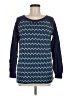 Ascend Chevron-herringbone Blue Pullover Sweater Size M - photo 1