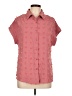 Assorted Brands 100% Polyester Hearts Pink Short Sleeve Blouse Size L - photo 1