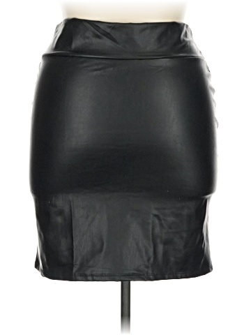Sweet Faux Leather Skirt (view 2)