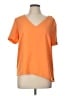 Amanda Uprichard 100% Polyester Orange Short Sleeve Top Size L - photo 1