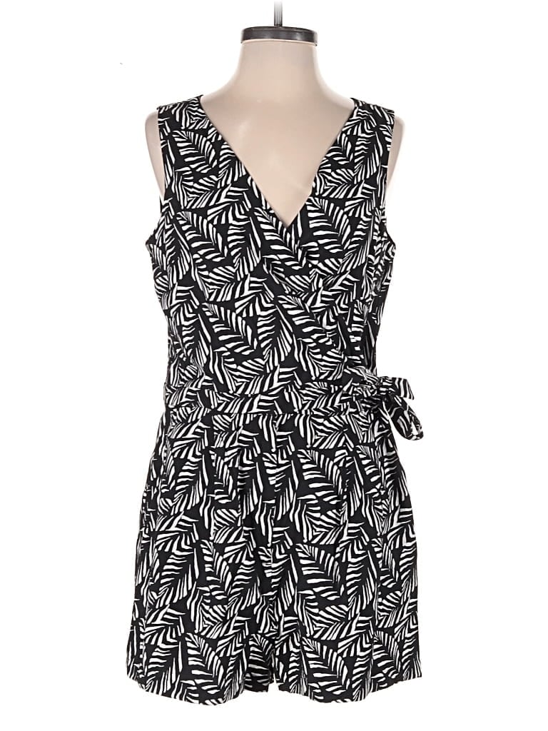 Pre-owned Ann Taylor Loft Romper In Black