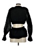 Something Navy Black Long Sleeve Blouse Size M - photo 2