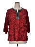 C.D. Daniels Red 3/4 Sleeve Blouse Size 1X - photo 1