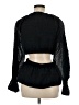 Something Navy Black Long Sleeve Blouse Size M - photo 2
