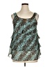 Lane Bryant 100% Polyester Teal Sleeveless Blouse Size 14 - photo 1