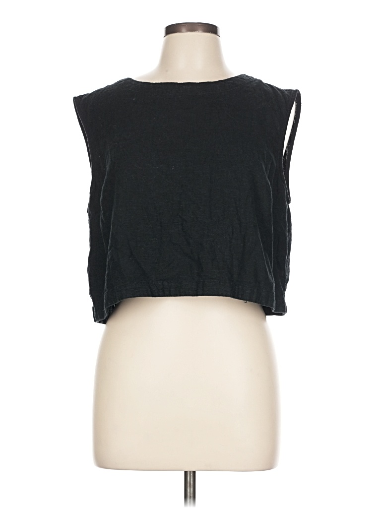 Pre-owned A New Day Sleeveless Top Black Keyhole Neckline Tops