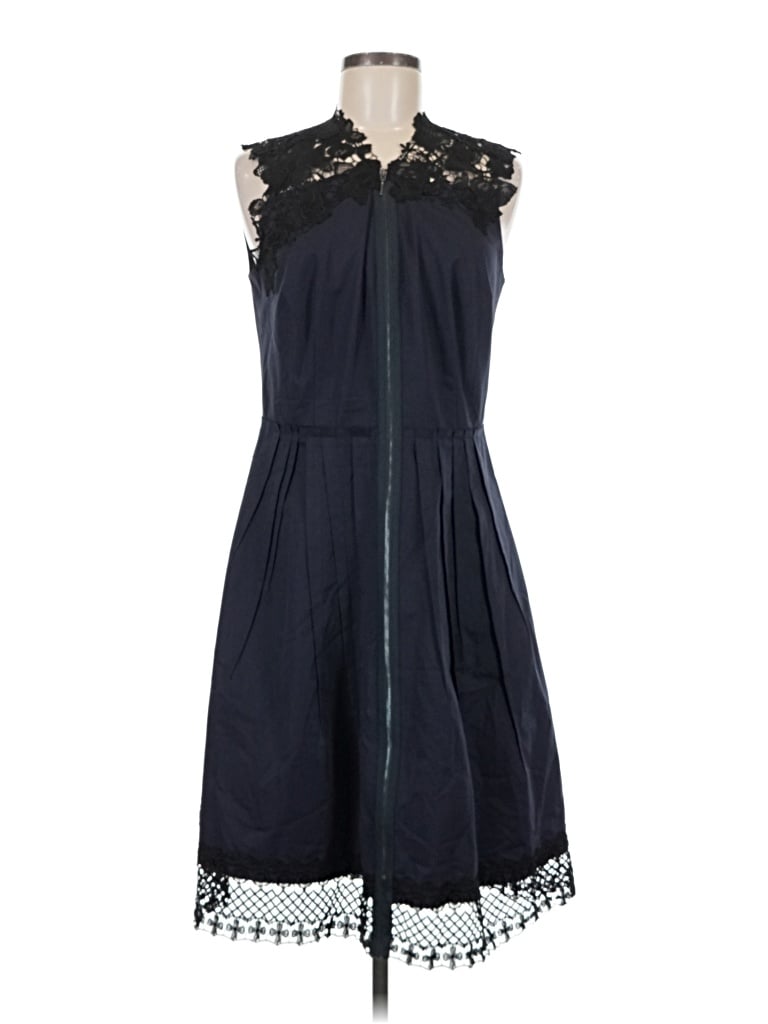 Elie Tahari Cocktail Dress - A-Line: Blue Dresses - Used - Size Medium